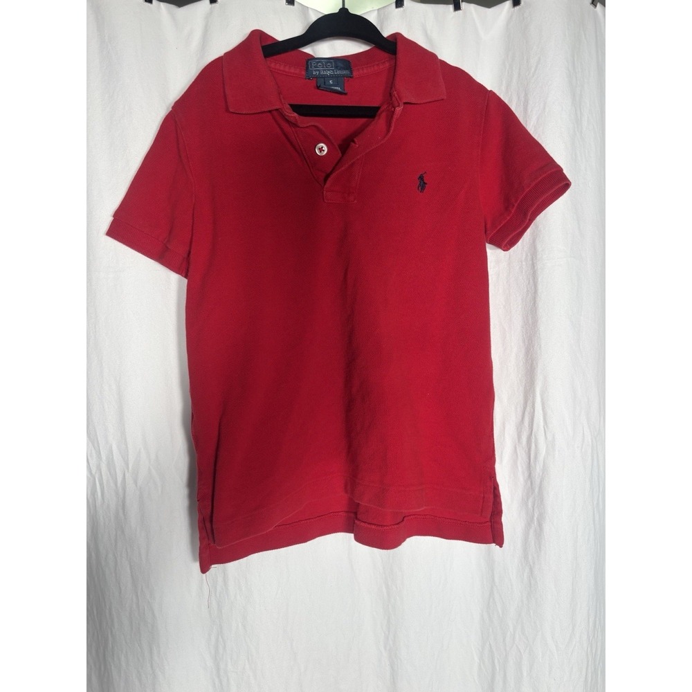 Polo‎ Ralph Lauren Shirt Youth Boys Size 5 Red Short Sleeve Polo LL8